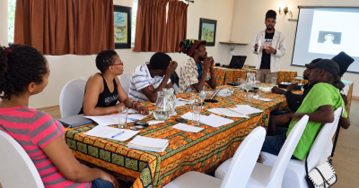 Participants in a Poetavango training session